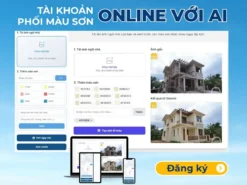 Tài khoản phối màu sơn online với AI